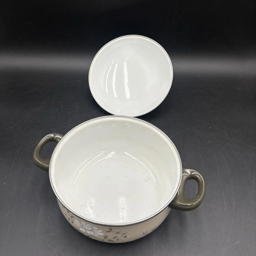 Southern Collection 7qt Stew Pot With Cover Porcelain On Steel Gourmet Pot